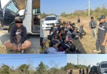 ตม.จว.กาญจนบุรี สกัดจับรถตู้ขนแรงงานต่างด้าวชาวเมียนมาร์ 48 ราย